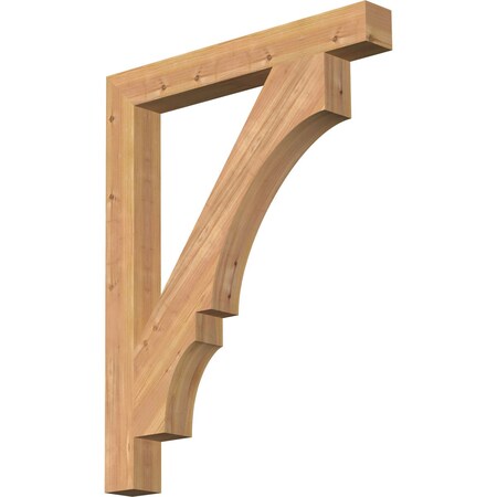Ekena Millwork Balboa Block Smooth Bracket, Western Red Cedar, 3 1/2"W x 30"D x 38"H BKT04X30X38BOA05SWR